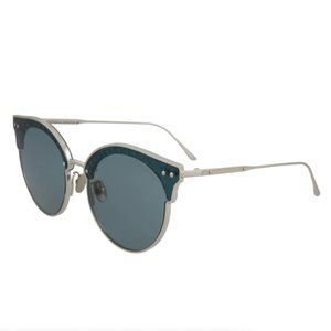 Bottega Veneta Women's Blue and Silver Metal Sunglasses!